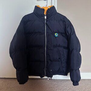 UNIF Reversible Black/Yellow Puffer (Oversized Cut) – Y2K Vibe